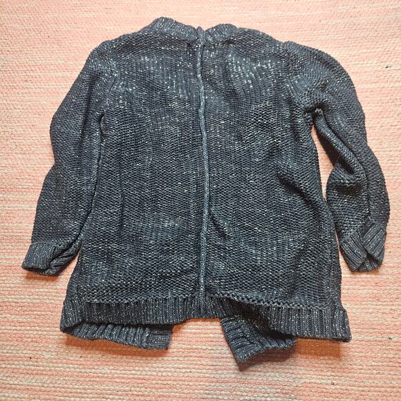 Old Navy Blue Silver Sparkly Openfront Cardigan Sweater - Picture 5 of 5